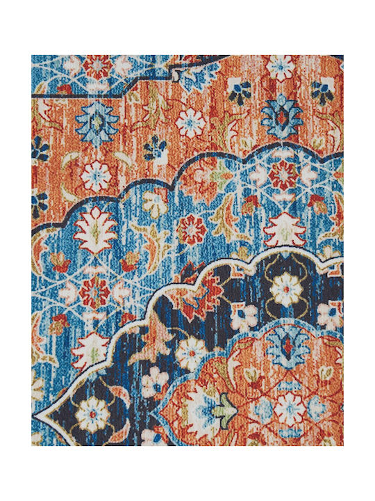 Beliani Covor Rectangular Blue With Orange