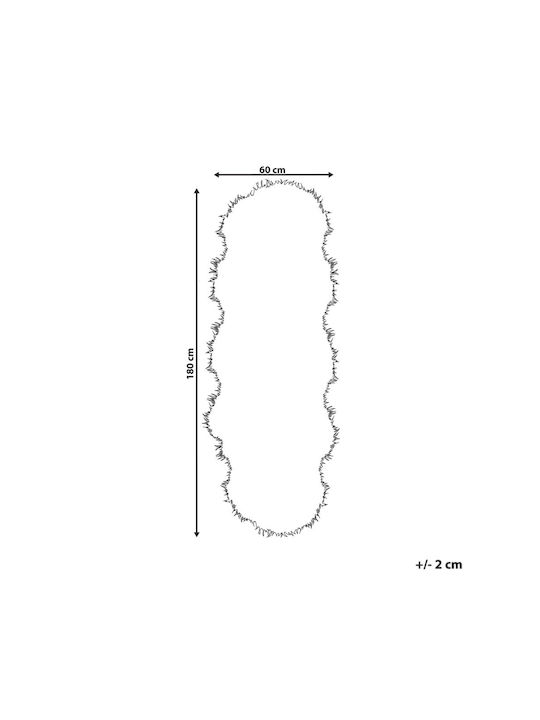 Beliani Αντιολισθητικό Χαλί Ορθογώνιο Black 180x60cm