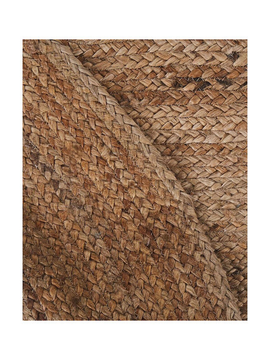 Beliani Lumarko Handgefertigt Teppich Rechteckig aus Jute Beige