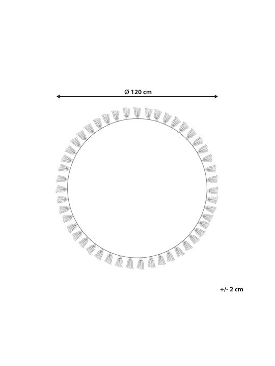 Beliani Χαλί Φ120cm Εκρού