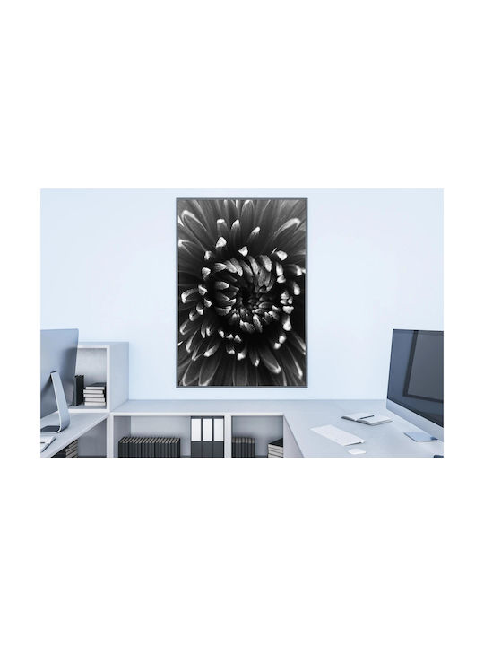 Abstract Black White Flower Painting 40x65