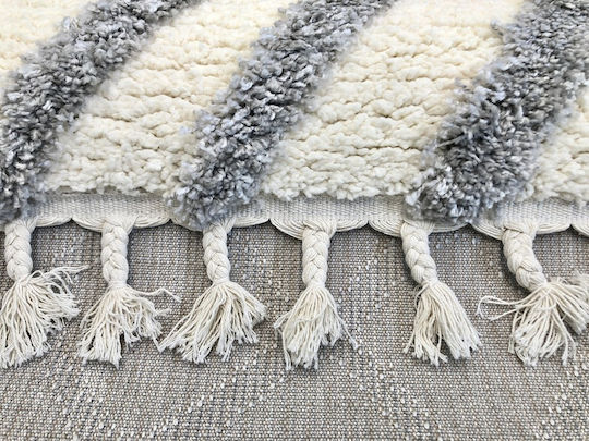 Koulis Carpets Thick Thick 826 Rug Rectangular Shaggy Grey - Cream