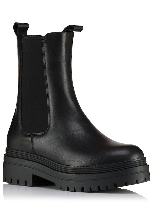 Plato Leather Women's Ankle Boots Black