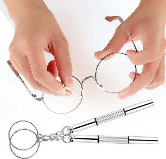 Techsuit Eyeglass Repair Screwdriver 6 X 0.5cm + 20 Silicone Nose Pads Techsuit St1 Silver 5949419156197