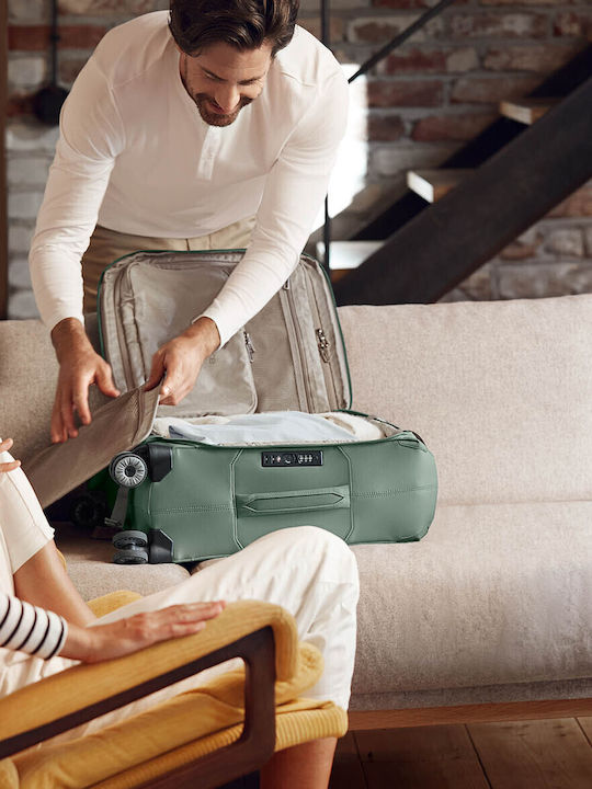Medium Expandable Suitcase Travelite Priima Olive