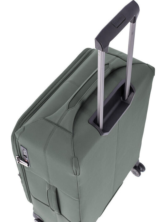 Medium Expandable Suitcase Travelite Priima Olive