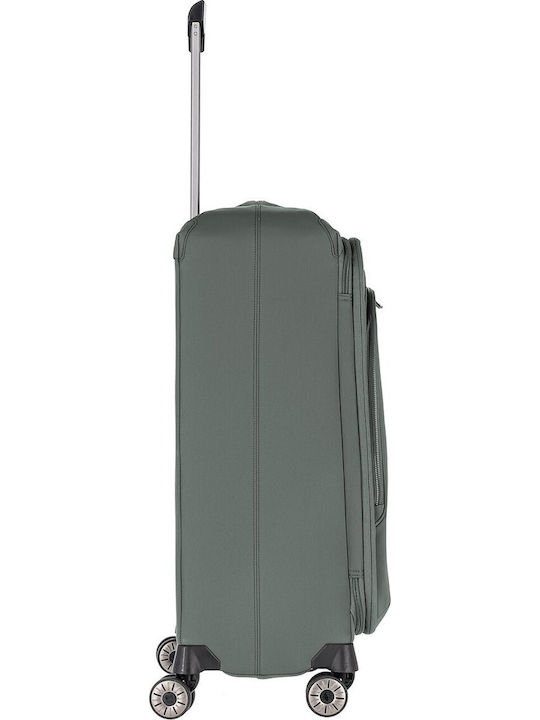 Medium Expandable Suitcase Travelite Priima Olive