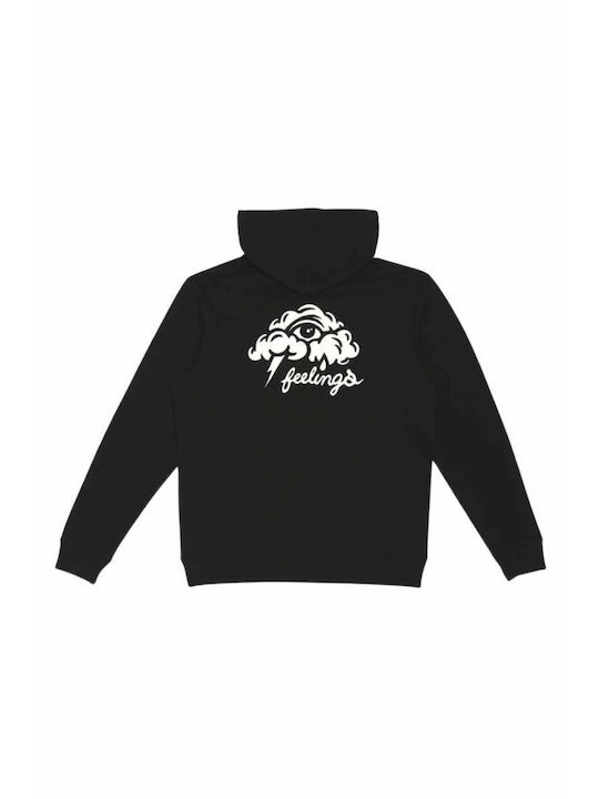 And Feelings Men's Sweatshirt with Hood Black