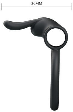 Pretty Love Osmond Silicone Rechargeable Cockring Δονούμενο Δαχτυλίδι Πέους Σιλικόνης Μαύρο