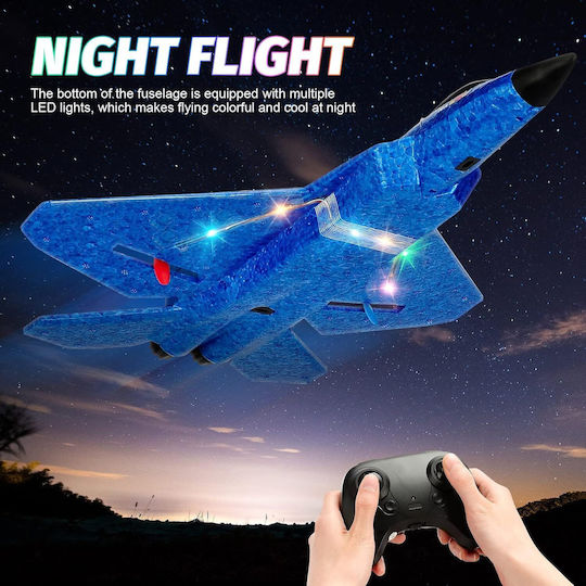 Τηλεκατευθυνόμενο Μαχητικό F22 Rc Jet 2.4ghz Blue