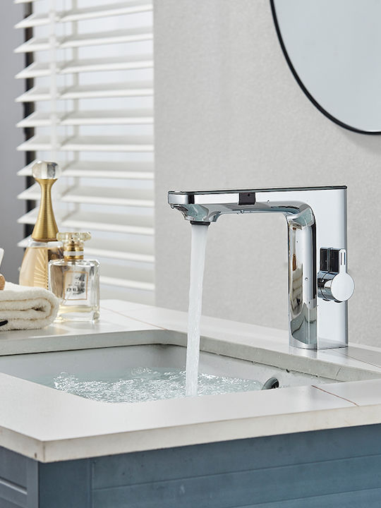 Mixing Sink Faucet with Photocell Sensor Silver D86Z9YYBM