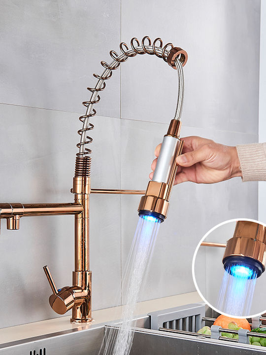 Küchenarmatur Zähler Rose Gold