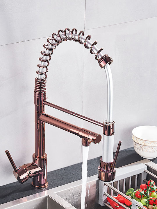 Küchenarmatur Zähler Rose Gold