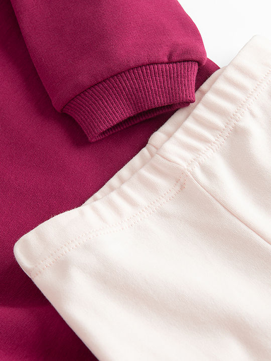 Cool Club Set Body pentru Bebeluși Mânecă lungă cu Pantaloni Violet 2buc