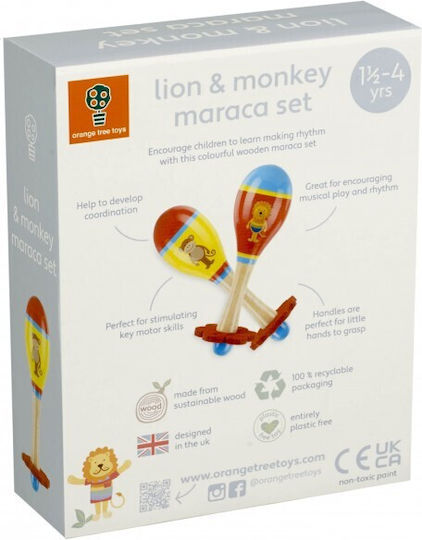 Orange Tree Toys Maracas Lion & Monkey