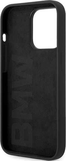 BMW Umschlag Rückseite Silikon Schwarz (Apple iPhone 14 Pro)