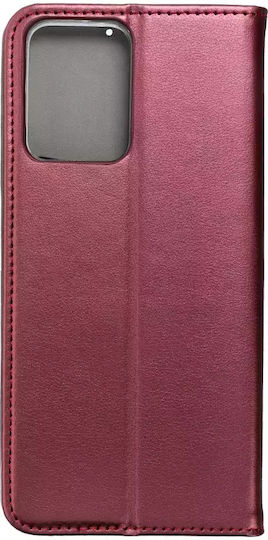 Techwave Smart Leather Book Δερματίνης Μπορντό (Redmi Note 12 5G / Poco X5 5G)