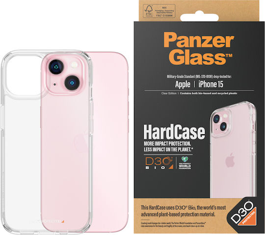 PanzerGlass Hard Umschlag Rückseite Kunststoff Transparent (iPhone 15) 1172