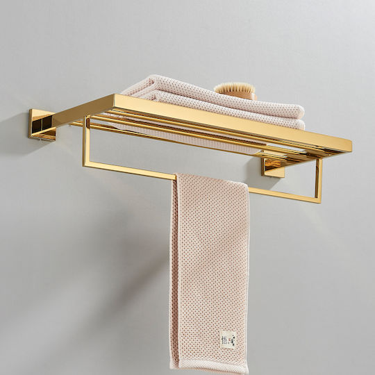 Regal-Einheit Badezimmer Einzel Wandmontage Gold