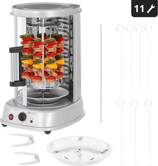 Royal Catering RCGV-1400 Настолни Вертикален шиш 1500W Неръждаема с регулируем термостат