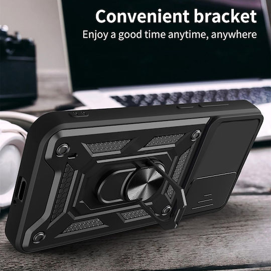 Techsuit Shield Back Cover Plastic / Silicon Negru (Motorola Edge 40)