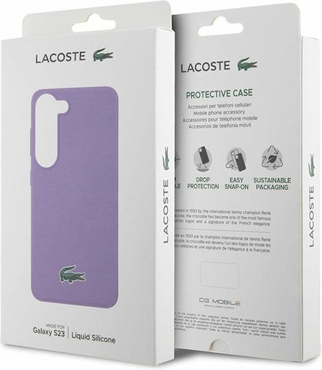 Lacoste Silicone Silicone Back Cover Πλαστικό / Σιλικόνης Μωβ (Galaxy S23)