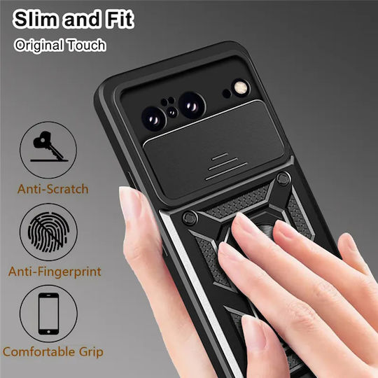 Techsuit Camshield Back Cover Silicone / Plastic Black (Google Pixel 8a)