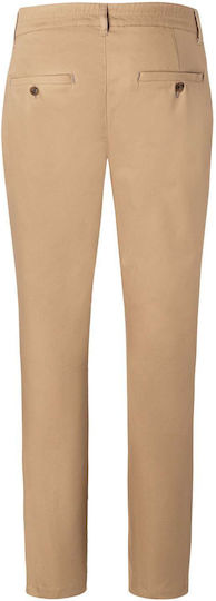 Pantaloni Chef pentru Bărbați cu Elastic în Talie și Șnur Beige Sintetic Chino Modern-stretch