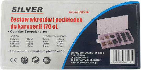 Body Washers 170 Pieces Silver