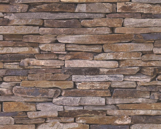 Tapet de Perete 1000x53cm Wood Stone Vinil Maro Lavabil