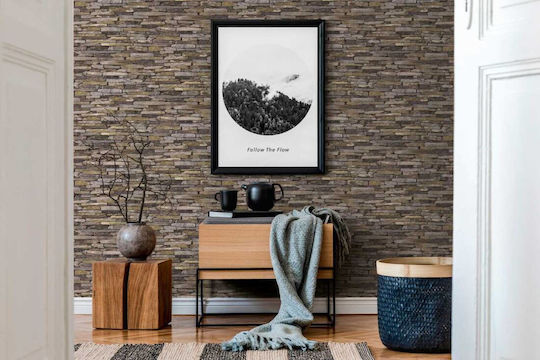 Tapet de Perete 1000x53cm Wood Stone Vinil Maro Lavabil