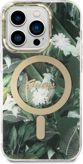 Guess Jungle Collection Задна корица Пластмаса / Силикон Каки (iPhone 14 Pro Max)