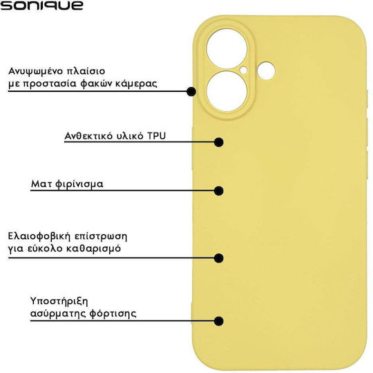 My Colors Sonique Silicone Case for Apple iPhone 16 Pro Yellow