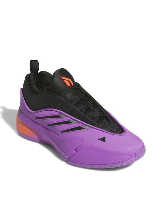 adidas Dame 9 Basketball Shoes Purple Burst / Core Black / Solar Red