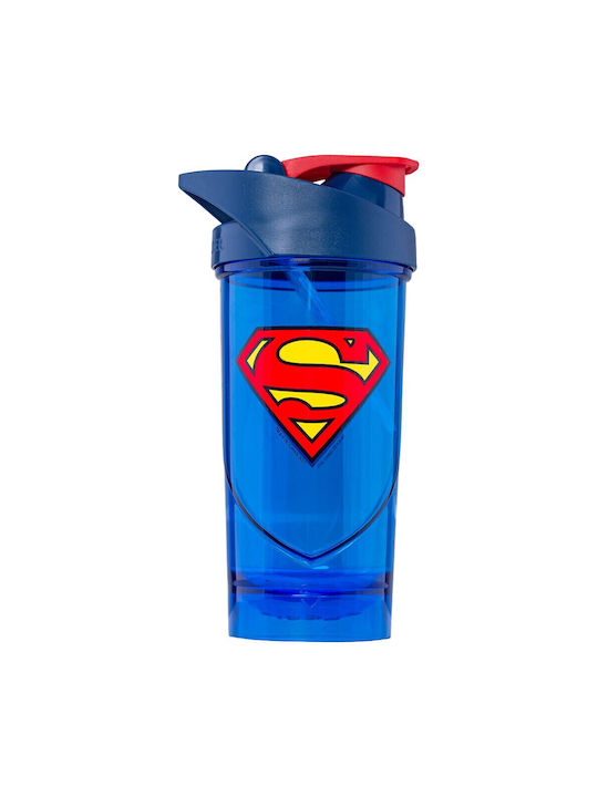 Shieldmixer Hero Pro Superman Plastic Protein Shaker 700ml Blue
