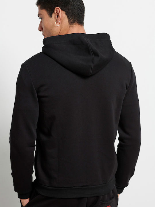 BodyTalk Men's Sweatshirt Jacket with Hood black