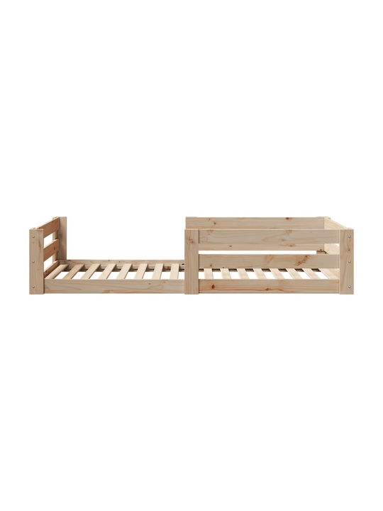 vidaXL Babybett Braun mit Matratze 70x140cm