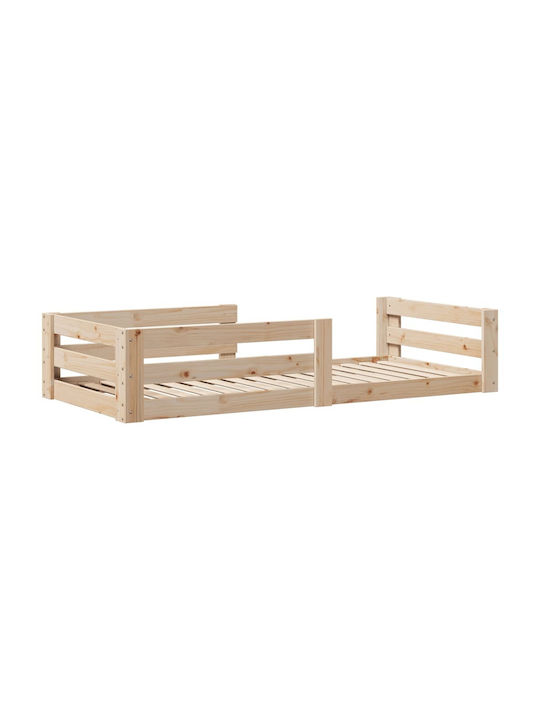 vidaXL Babybett Braun mit Matratze 70x140cm