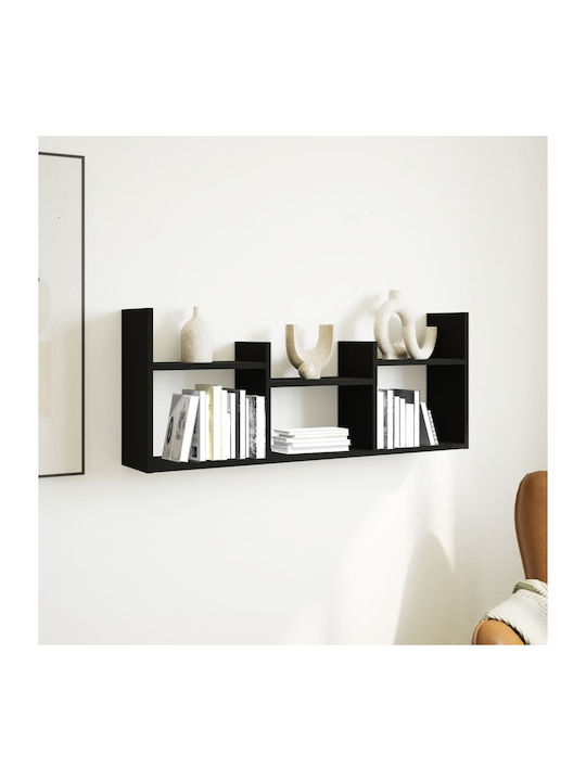 Shelf Wall Black Velvet-Black Metal 100x18x40cm