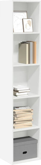 Bibliotecă Albă 40x30x189 cm