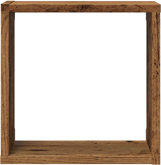 Rafturi De Perete Aspect Lemn Vechi (4 Bucăți) 30x15x30 Cm