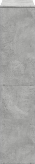 Grey Concrete Bookcase 131.5x29x131.5cm