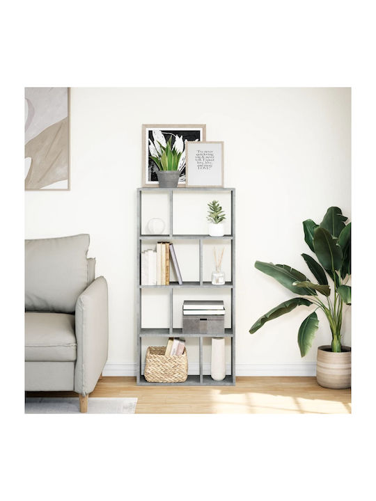 Bookcase Grey Concrete 60x20x120cm