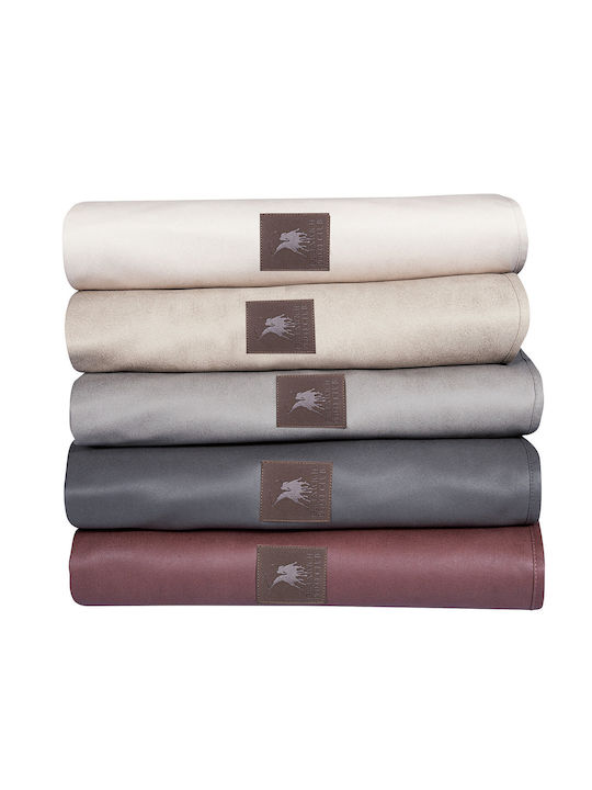 Greenwich Polo Club 3926 Decken & Couchdecken Zweisitzer-Sofa Überwurf Fleece 180x250cm Hellgrau