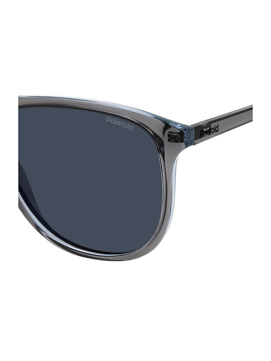 Polaroid Unisex Sunglasses with Gray Plastic Frame and Blue Polarized Lens PLD4178/S KB7/C3