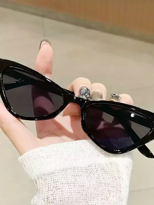 Sunglasses with Black Plastic Frame and Black Lens G-26