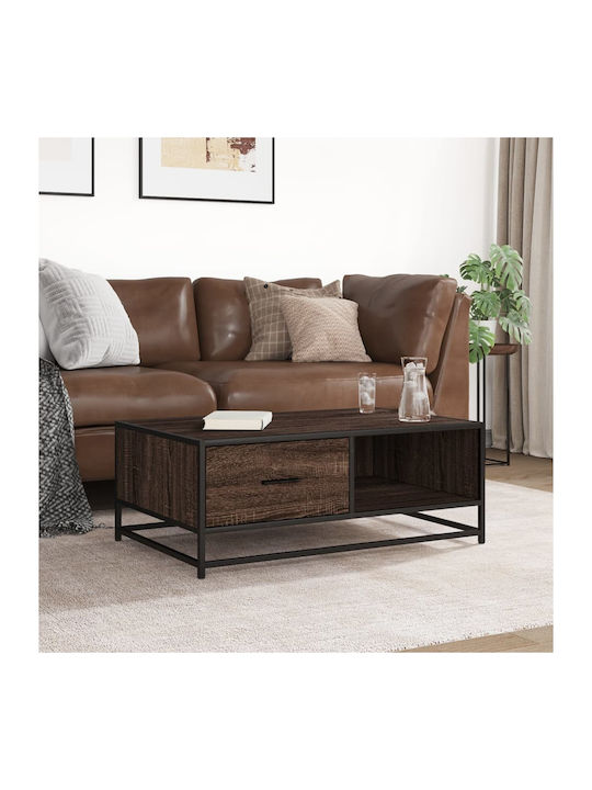 Rectangular Coffee Table Brown Oak L90xW57xH35cm