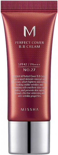 Missha M Perfect Cover BB PA+++ No. 27 Cream Face Day with SPF42 with Ceramides 20ml