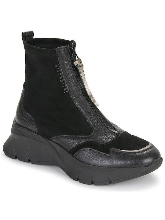 Hispanitas Women's Ankle Boots Platform Black