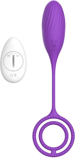 Elia Love Egg Silikon Vibrations-Ei 10 Vibrationsprogramme Fernbedienung USB Lila